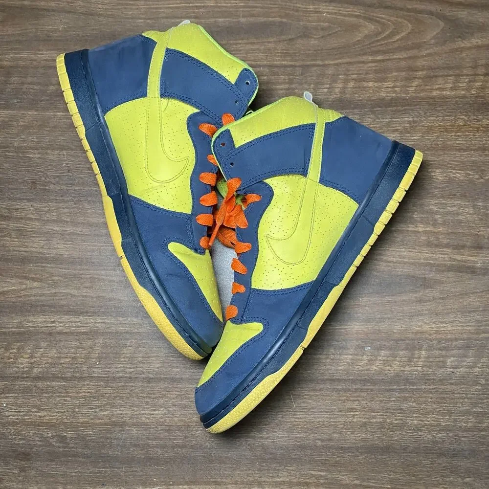 Nike Dunk High Homer Simpson 2009 Yellow Varsity Maize Size 10.5 317982-772
